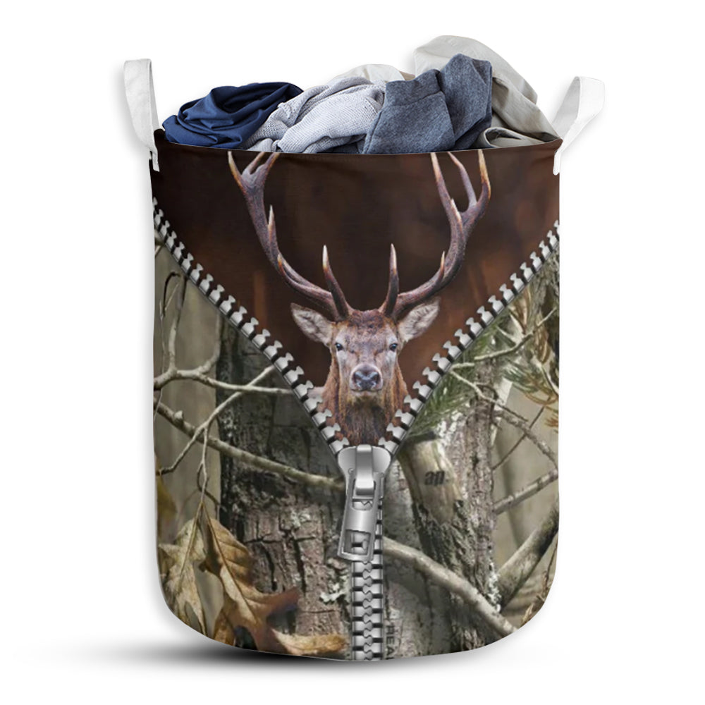 Deer Hunting Love Style Laundry Basket For Bathroom Bedroom Storage