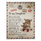 Deer Lover I Am Always With You Daughter Gift Flannel Blanket For Cozy Bedroom Sofa Decor