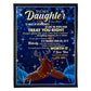 Deer Treat You Right Daughter Gift Flannel Blanket For Cozy Bedroom Sofa Decor
