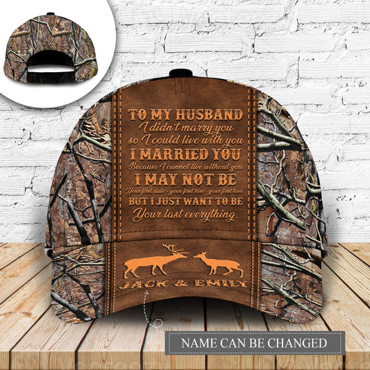 Deer Couple Husband Personalized Classic Cap For Daily Wear Travel And Outdoor Activities