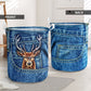 Deer Hunting Jean Pocket Laundry Basket For Room Home Organizer