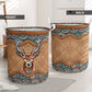 Deer Hunting Rattan Style Laundry Basket For Room Home Organizer