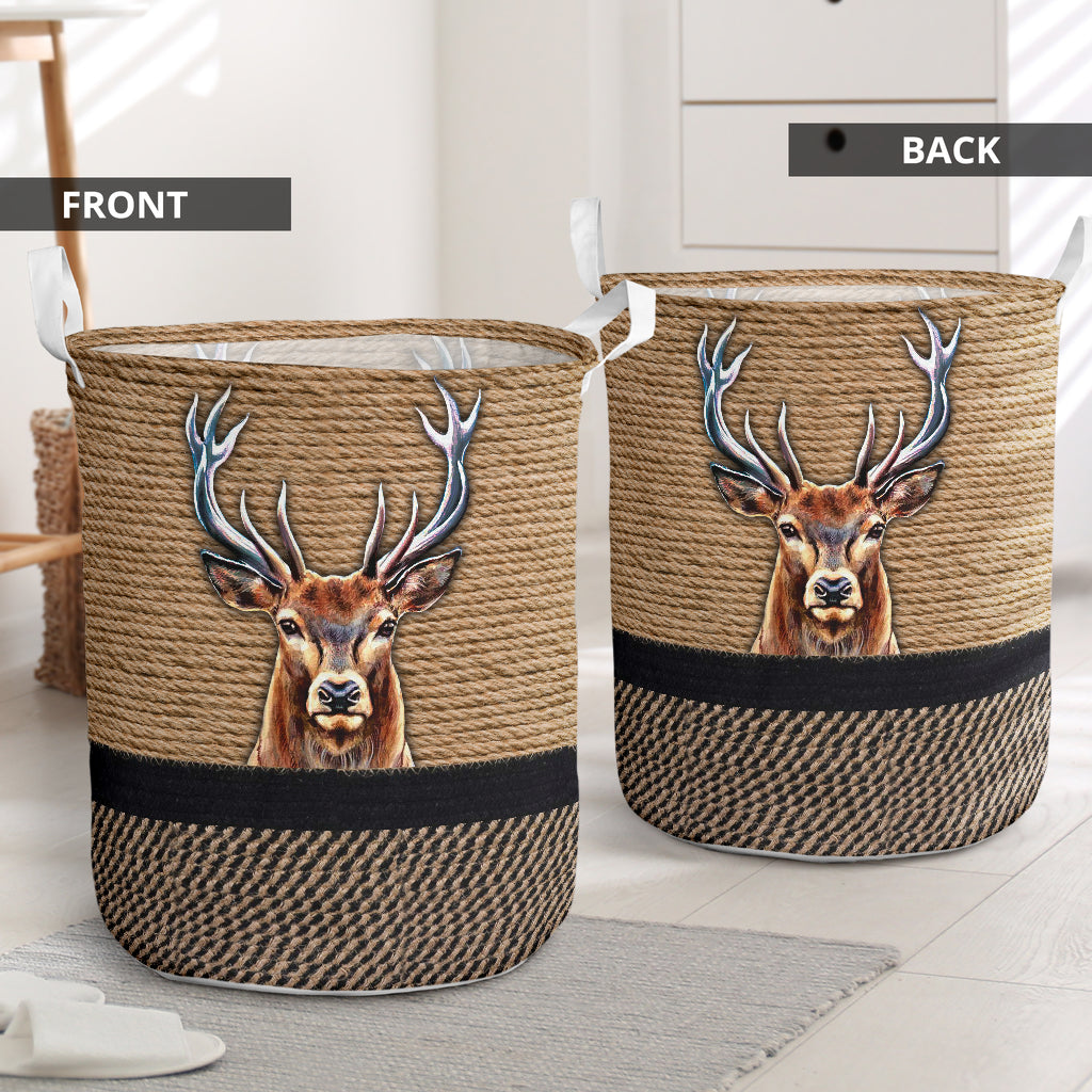 Deer Hunting Rope Wallpaper Laundry Basket For Room Home Organizer