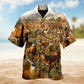 Deer In The Dry Forest Hawaiian Shirt For Resort Vacations Animal Fans And Casual Warm Weather Style