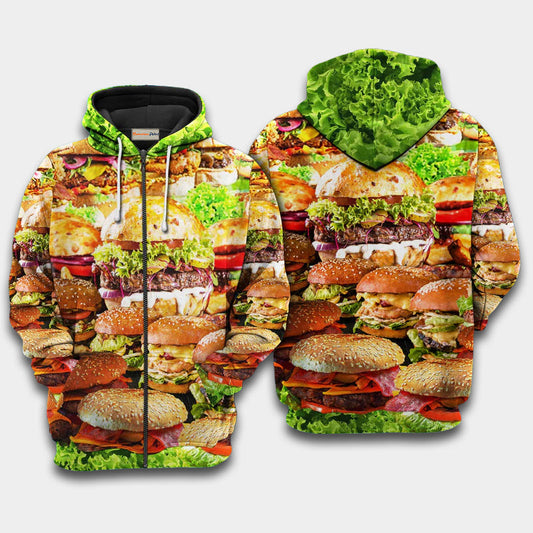 Delicious Hamburger Good Mood Hoodie For Relaxed Daily Wear Weekend Outings And Thoughtful Gifting