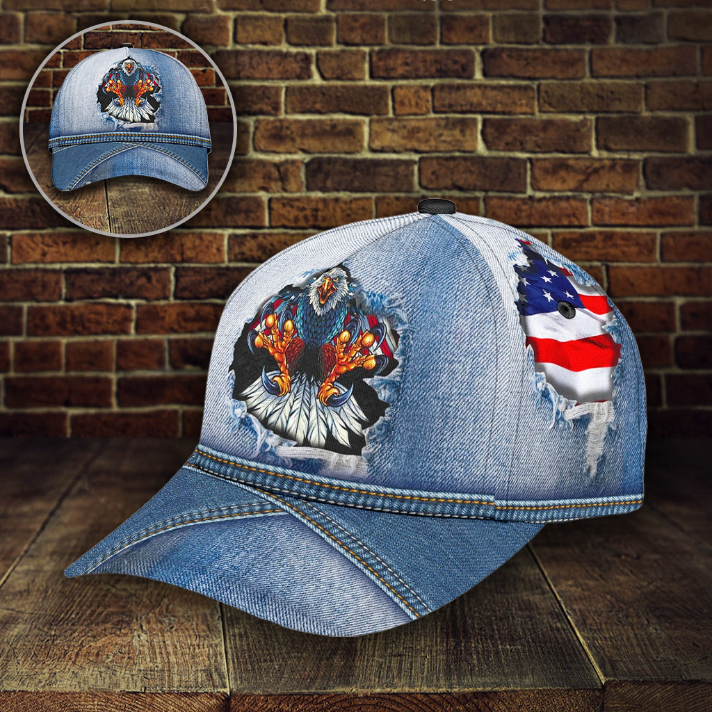Denim American Eagle Casual Classic Cap For Festivals Holidays And Comfortable Everyday Wear
