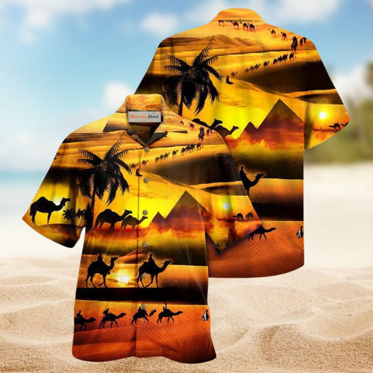 Desert Sunlight Hawaiian Shirt For Summer Vacation, Beach Travel, And Casual Wear
