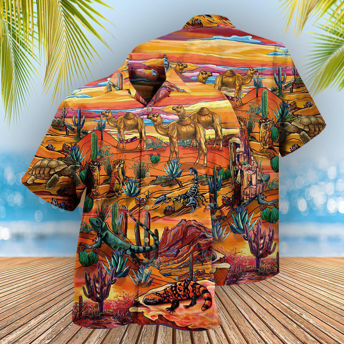 Desert Landscape Hawaiian Shirt With All Over Print For Summer Events Coastal Travel And Comfortable Styling