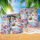 Purple Dessert Cute Food Beach Shorts Design Detail For Weekend Getaways And Beach Days