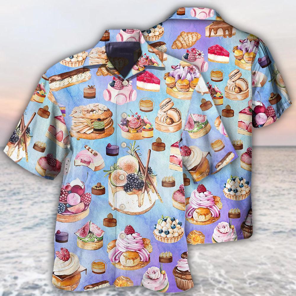 Purple Food Dessert Hawaiian Shirt Design Detail For Beach Days And Holiday Travel