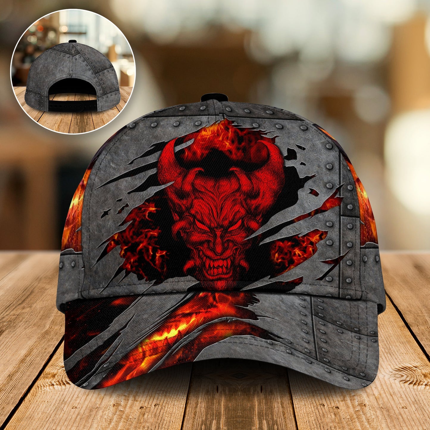 Red Devil Dark Fire Classic Cap For Comfortable Daily Wear Travel And Weekend Outings