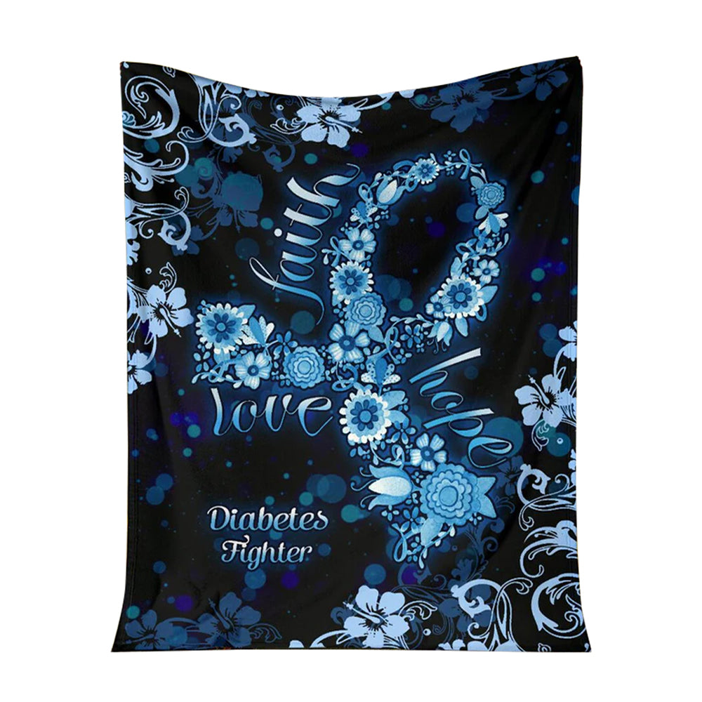 Diabetes Awareness Flannel Blanket For Cozy Bedroom Sofa Decor