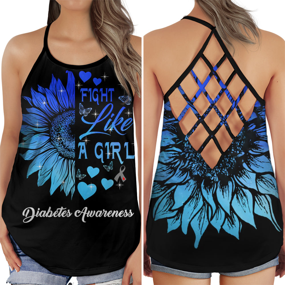 Diabetes Awareness Strength And Support Hollow Tank Top For Community Events And Positive Support