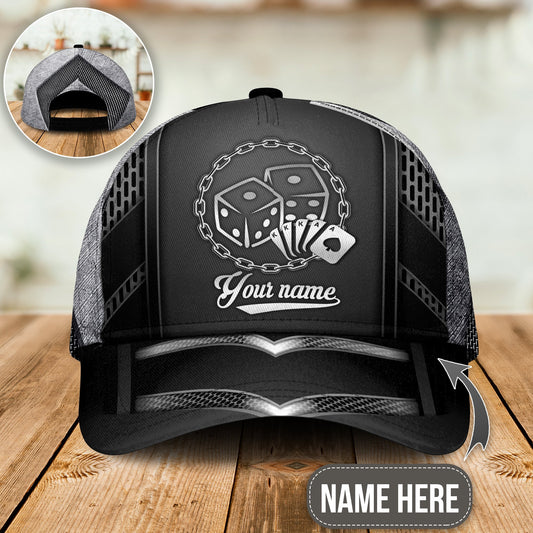 Dice Poker Black And White Style Personalized Classic Cap For Beach Vacations Outdoor Trips And Everyday Comfort