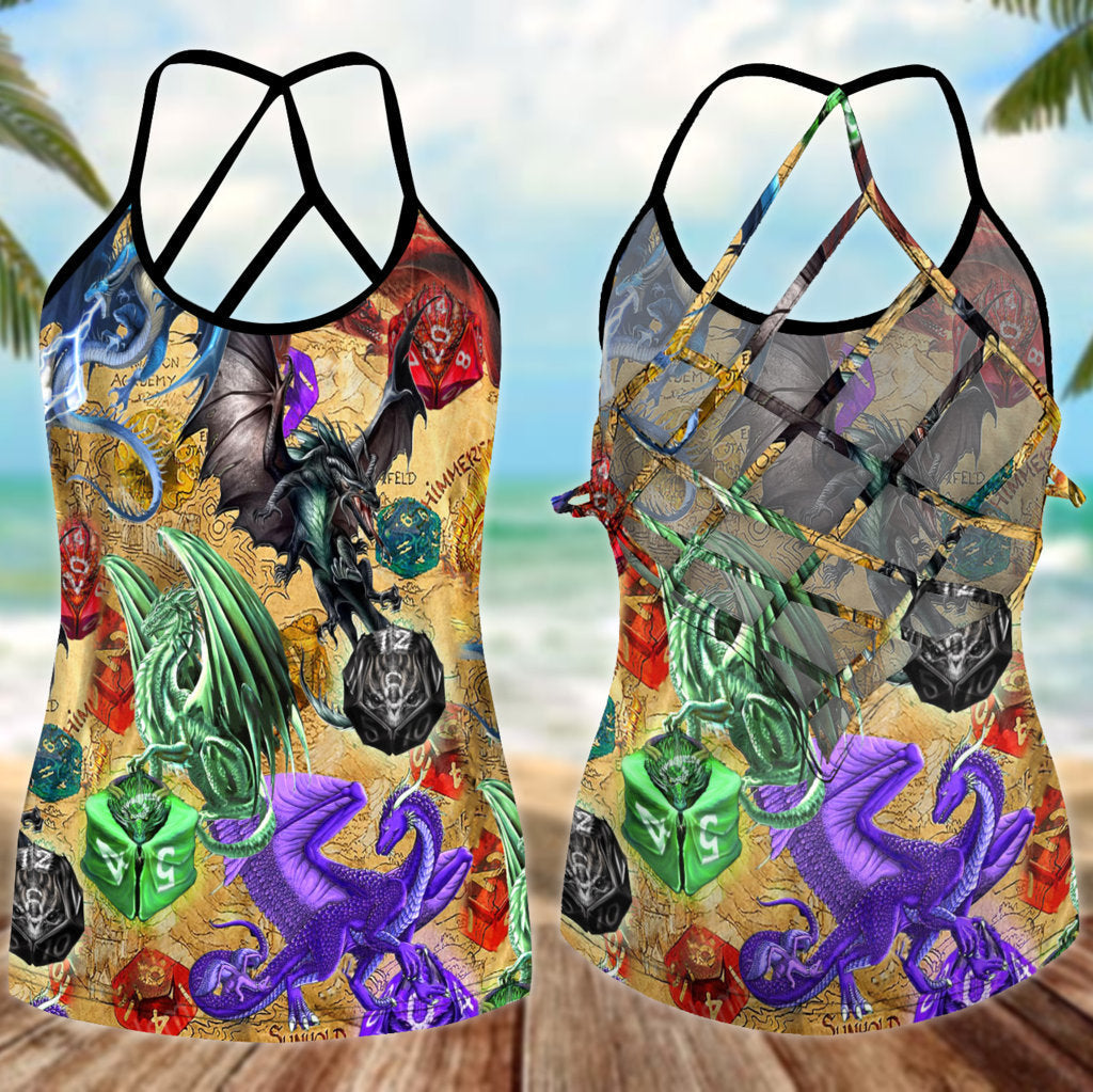 D20 Fullcolor Hollow Tank Top For Summer Outings And Everyday Comfort