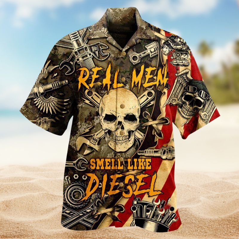 Diesel Men Hawaiian Shirt For Resort Trips, Coastal Parties, And Warm Weather Style