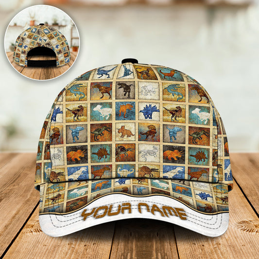 Vintage Dinosaur Art Personalized Classic Cap For Beach Vacations Outdoor Trips And Everyday Comfort