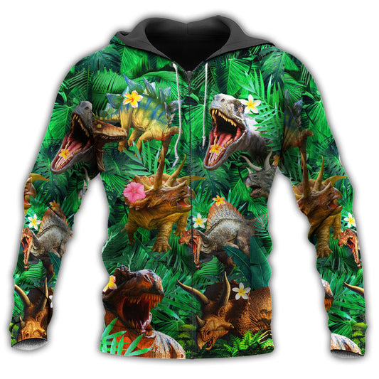 Tropical Dinosaur Aloha Hoodie For Fantasy Adventures Weekend Travel And Relaxed Outfits