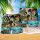Dinosaur Developmental Story World Hawaiian Beach Shorts For Relaxed Warm Weather Wear