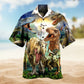 Dinosaur Roarsome Hawaiian Shirt For Coastal Getaways, Outdoor Gatherings, And Thoughtful Gift Giving