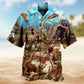 Dinosaur King Sky Hawaiian Shirt For Summer Vacation, Beach Travel, And Casual Wear