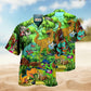 Dinosaur Play Guitar Like A Star Hawaiian Shirt For Coastal Vacations Live Music Fans And Everyday Wear