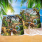 Dinosaur Rawrsome Lovely World Hawaiian Print Beach Shorts For Sunny Getaways And Gifting