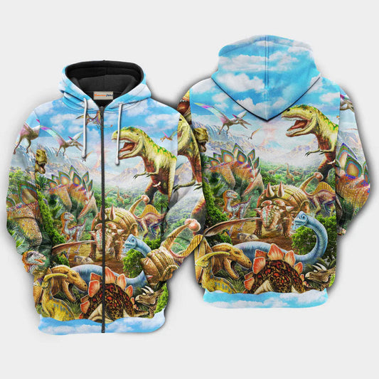 Dinosaur Rawrsome World Hoodie For Imaginative Adventures Casual Wear And Comfortable Layering