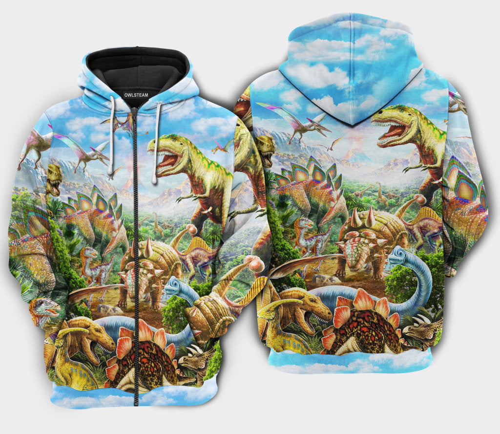 Dinosaur Rawrsome World Hoodie For Fantasy Lovers Casual Streetwear Travel And Everyday Comfort