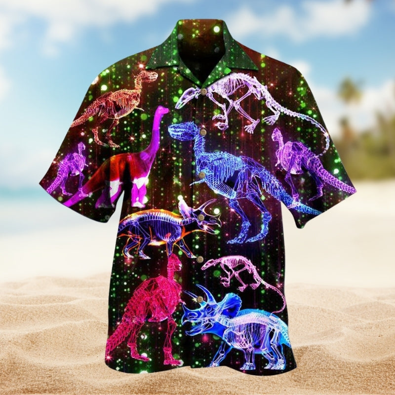 Skull Cowboy Hawaiian Shirt Print Closeup For Weekend Trips