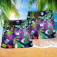 Teacher Dinosaur Beach Shorts Pattern Detail For Casual Outings And Easygoing Coastal Style