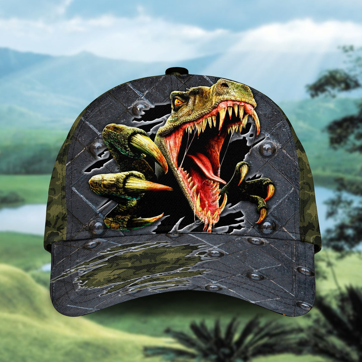 Dinosaur Scratch Lover Classic Cap For Outdoor Travel Festivals And Relaxed Everyday Wear