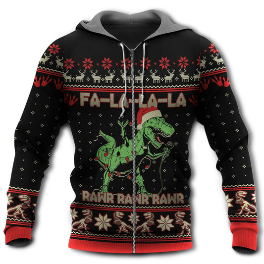 Dinosaur Christmas Rawr Hoodie For Seasonal Parties Casual Wear And Thoughtful Holiday Gifts