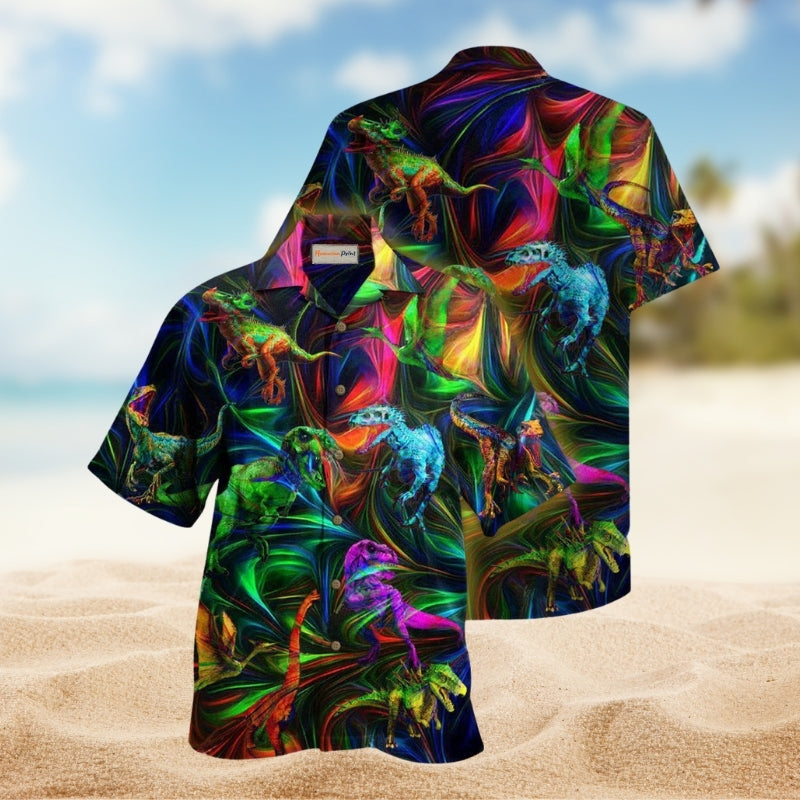 Skull Wolf Sheep Hawaiian Shirt Button Front Artwork For Tropical Vacations