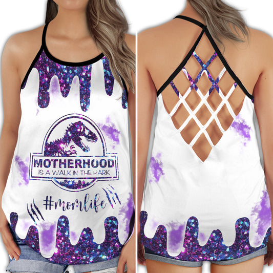Dinosaur Peace Life Forever Hollow Tank Top For Yoga Workouts And Festival Wear