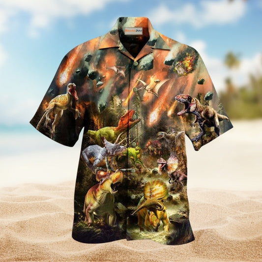 Prehistoric Dinosaur Fossil Hawaiian Shirt For Island Adventures Beach Events And Thoughtful Gifting