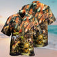 Dinosaur Perish Fire Hawaiian Shirt For Vacation Days And Relaxed Coastal Outings
