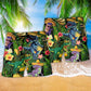 Dinosaur Taco Light Color Beach Shorts Pattern Detail For Casual Outings And Travel Ready Comfort