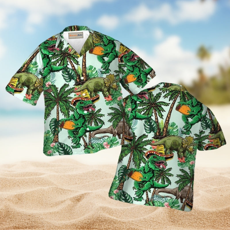 Dinosaurs World Summer Hawaiian Shirt For Coastal Travel Summer Holidays And Thoughtful Casual Gifts