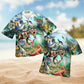Dinosaurs World Summer Hawaiian Shirt For Beach Travel Wildlife Fans And Relaxed Warm Weather Wear