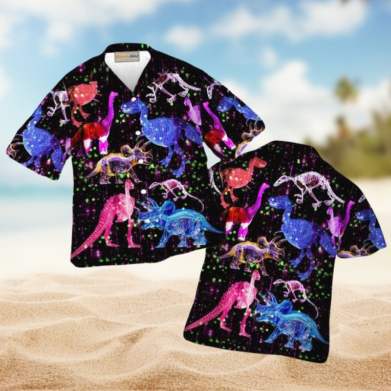Dinosaurs World Summer Hawaiian Shirt For Island Getaways Beach Parties And Comfortable Vacation Style