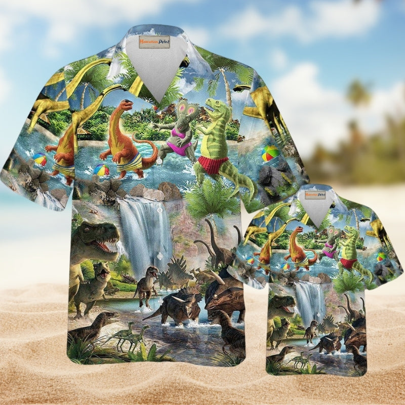 Dinosaurs World Summer Hawaiian Shirt For Tropical Trips Coastal Events And Distinctive Summer Style