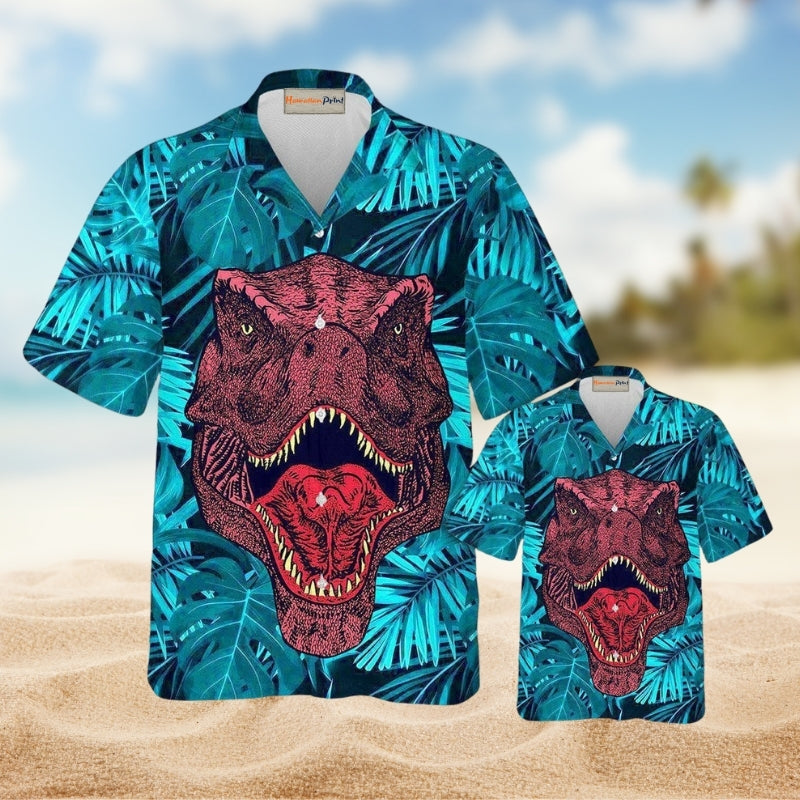 Dinosaurs World Summer Hawaiian Shirt For Beach Holidays Outdoor Outings And Relaxed Everyday Wear