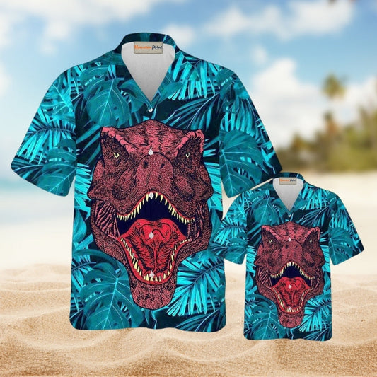Dinosaurs World Summer Hawaiian Shirt For Beach Holidays Outdoor Outings And Relaxed Everyday Wear