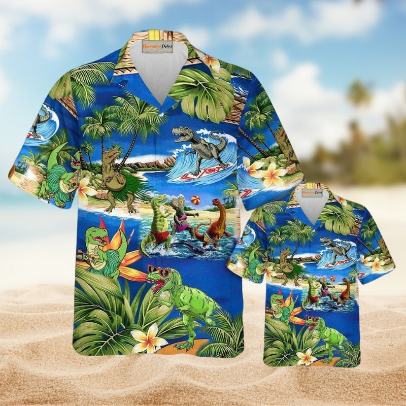 Dinosaurs World Summer Hawaiian Shirt For Resort Travel Summer Events And Thoughtful Casual Gifting