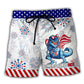 Independence Day Dinosaur Beach Shorts For Casual Day Trips And Versatile Outdoor Wear