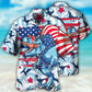 Funny Dinosaur Independence Day Dinosaurus Hawaiian Shirt For Warm Weather Adventures And Everyday Comfort