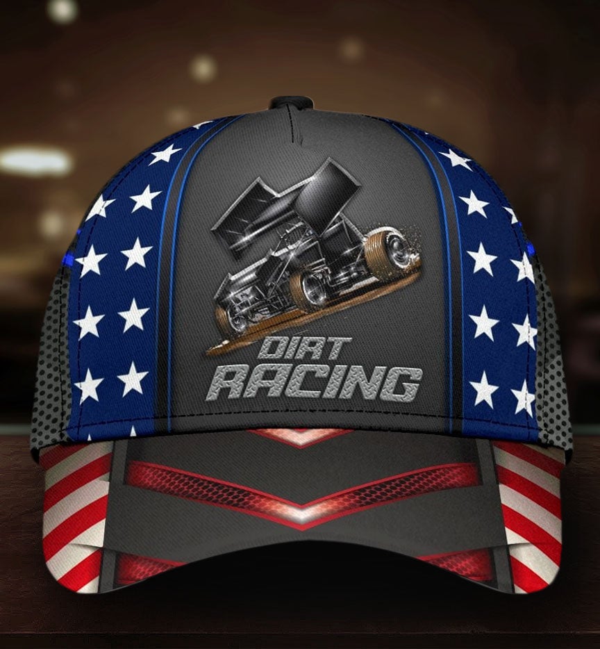 Dirt Track Racing American Freedom Classic Cap For Festivals Travel Adventures And Casual Gift Giving