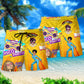 Disco Party Time Music Beach Shorts Design View For Summer Events And Coastal Getaways