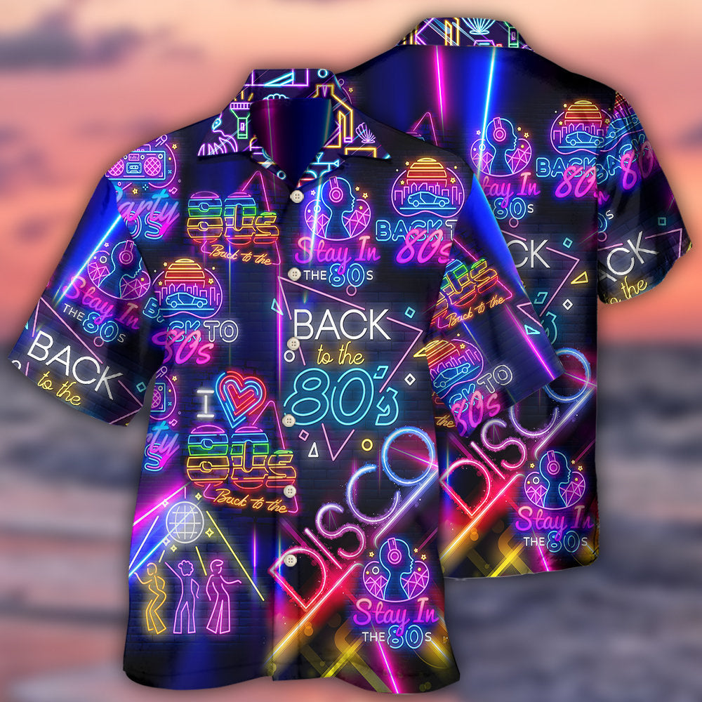 Disco Music Hawaiian Shirt With All Over Print For Tropical Getaways Outdoor Fun And Everyday Wear